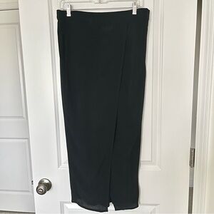 Madewell Black Midi Wrap Skirt